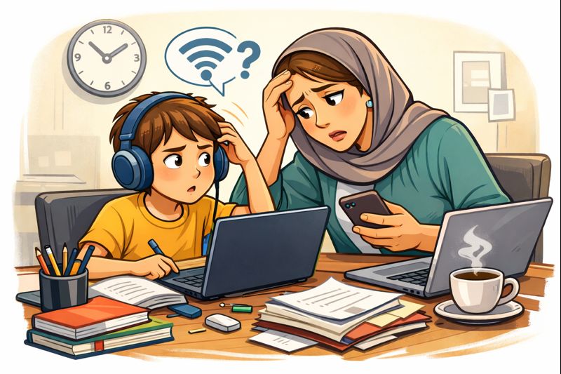 نقش والدین در دوران آموزش مجازی
